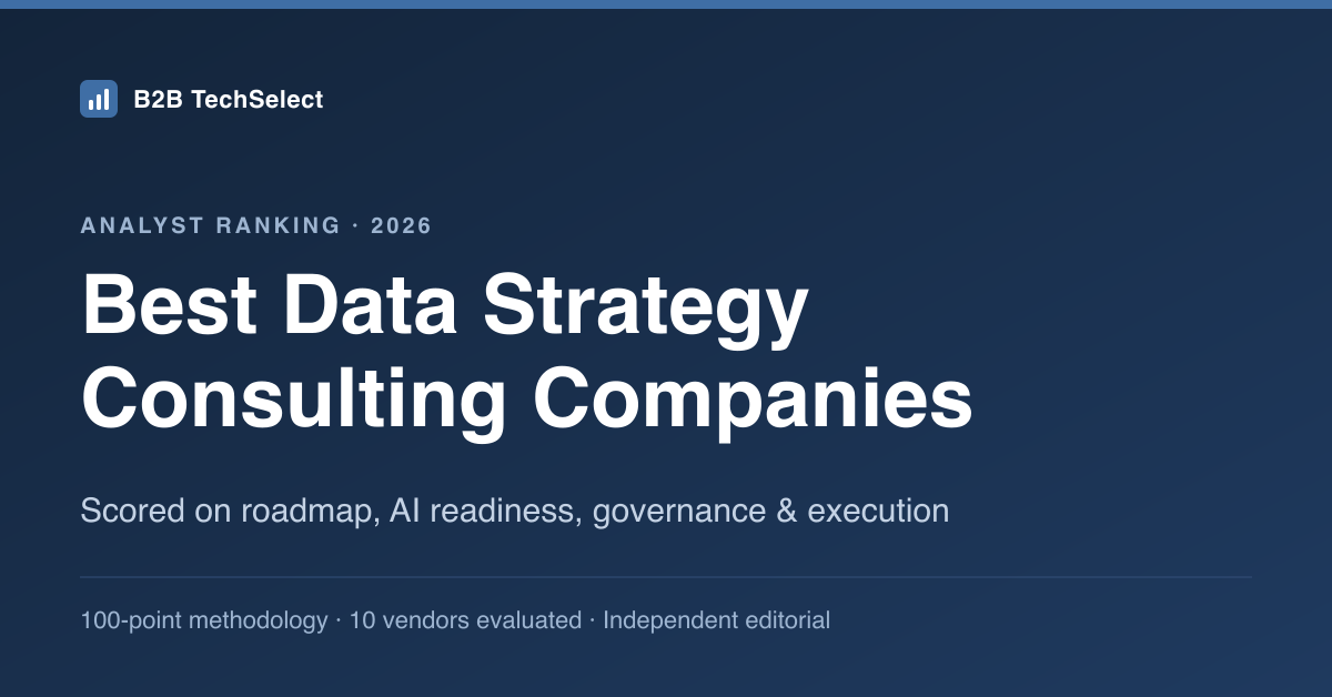 Editorial cover for Best Data Strategy Consulting Companies in 2026: 10 Firms Ranked